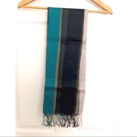 GUDRUN GRENZ SILK WRAP/SCARF, SILK SCARF - Picture 5 of 8